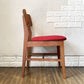 フランフラン Francfranc コムンチェア COMUN CHAIR ダイニングチェア アッシュ材 レッド ファブリックシート 北欧スタイル 廃番 ◎