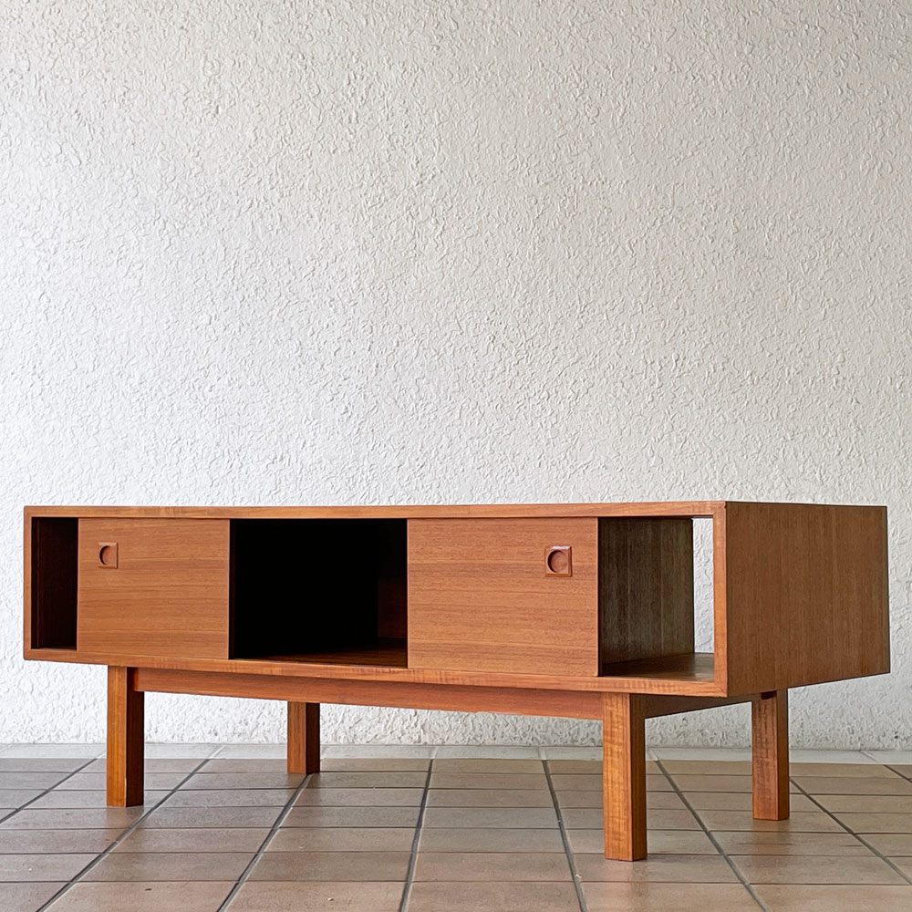 カリモク karimoku ビンテージ Vintage チーク材 応接テーブル ローテーブル AVボード オールド カリモク ミッドセンチュリーデザイン 北欧スタイル ◇