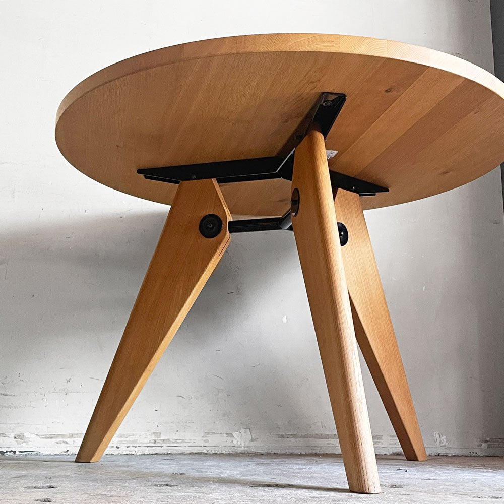 ヴィトラ vitra ゲリドン Gueridon ダイニングテーブル ラウンド ナチュラルオーク 無垢材 Φ105cm ジャン・プルーヴェ 定価￥399,300- ■