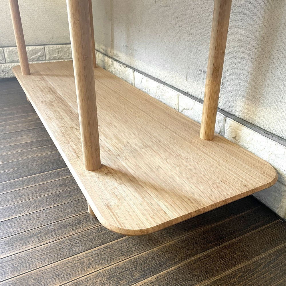テオリ TEORI ドゥサイドボード DEUX SIDE BOARD オープンシェルフ AVボード W120cm 竹集成材 三原鉄平 定価￥51,700- ◎