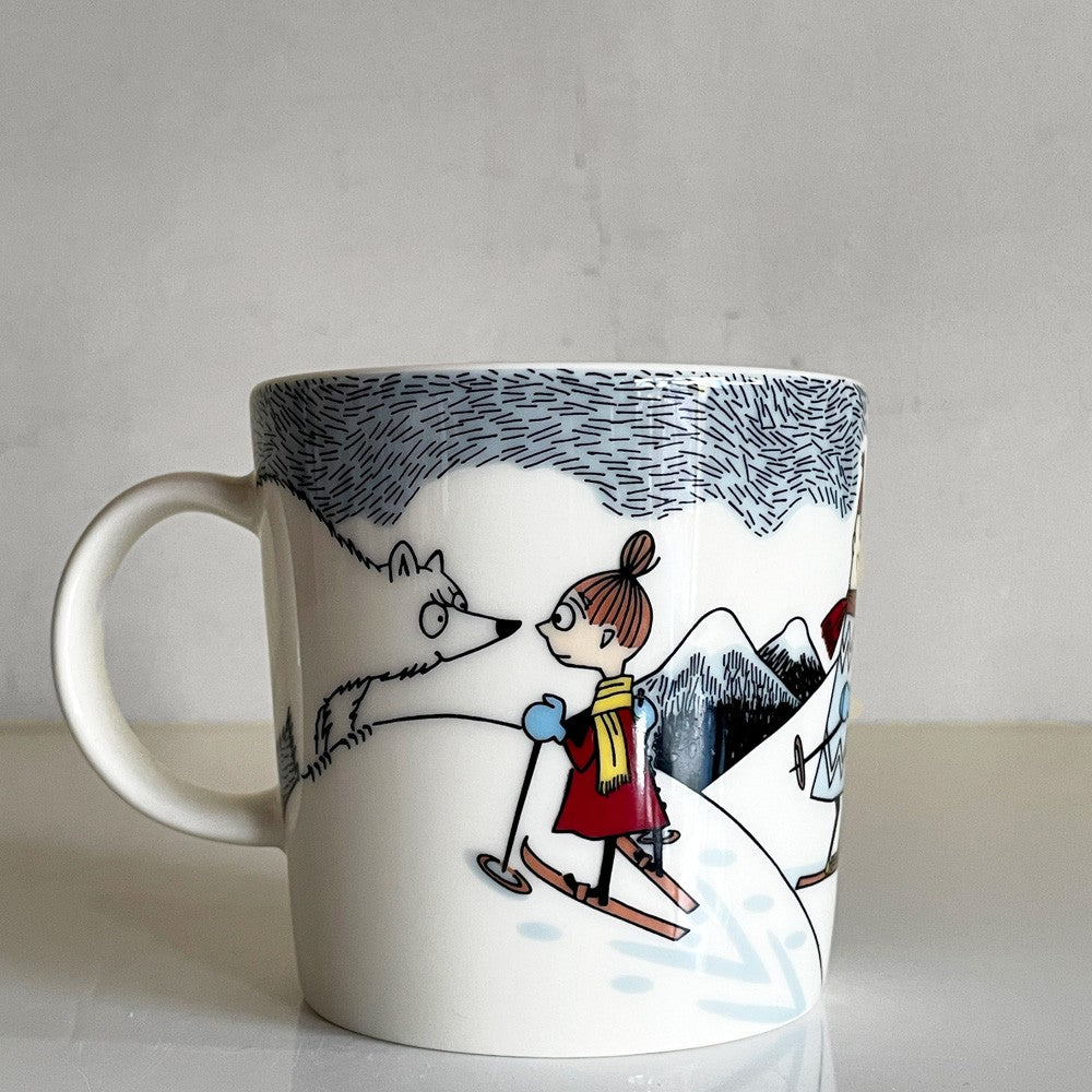 アラビア ARABIA ムーミンマグ MOOMIN ミスターブリスクと一緒にスキー 2014年 冬限定 フィンランド 北欧食器 ■
