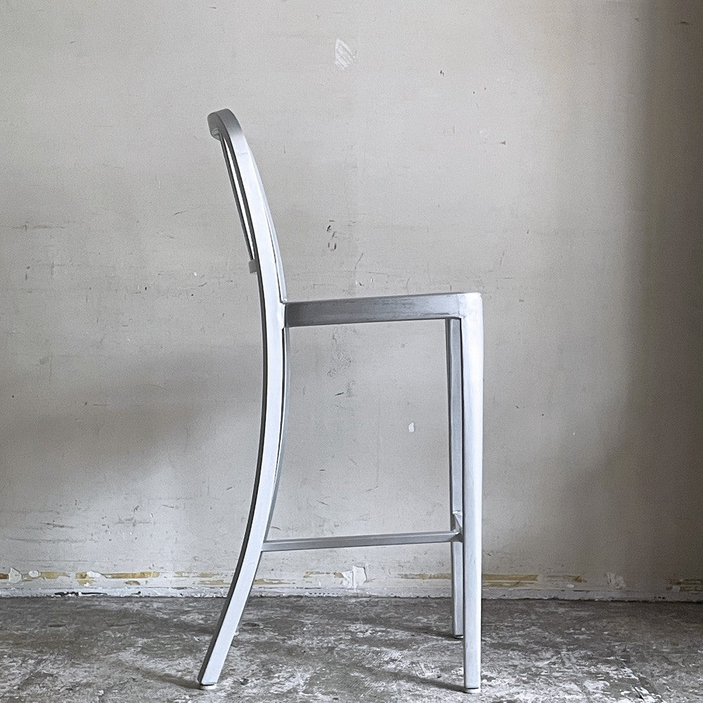 ネイビーバースツール Navy BarStool カウンターチェア アルミニウム インダストリアル リプロダクト B ■
