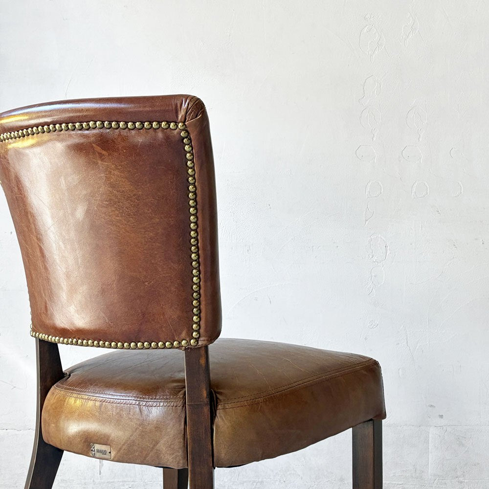 ハロ HALO ミミチェア MIMI CHAIR ダイニングチェア カフェチェア 本革 レザー 英国 シャビーシック ビンテージスタイル A ★