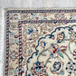 ペルシャ絨毯 ラグ カーペット イラン ナイン産 オーバルメダリオン ウール×コットン 100x60cm ♪