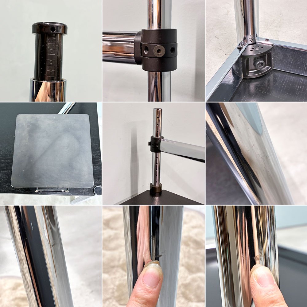 ユーエスエムハラー USMハラー USM Haller モジュラーファニチャー ハラーテーブル ワークデスク W150cm トレイ付きスイングアーム付き オーク材ブラック 高さ調整機能付き アジャスター スイス ◎