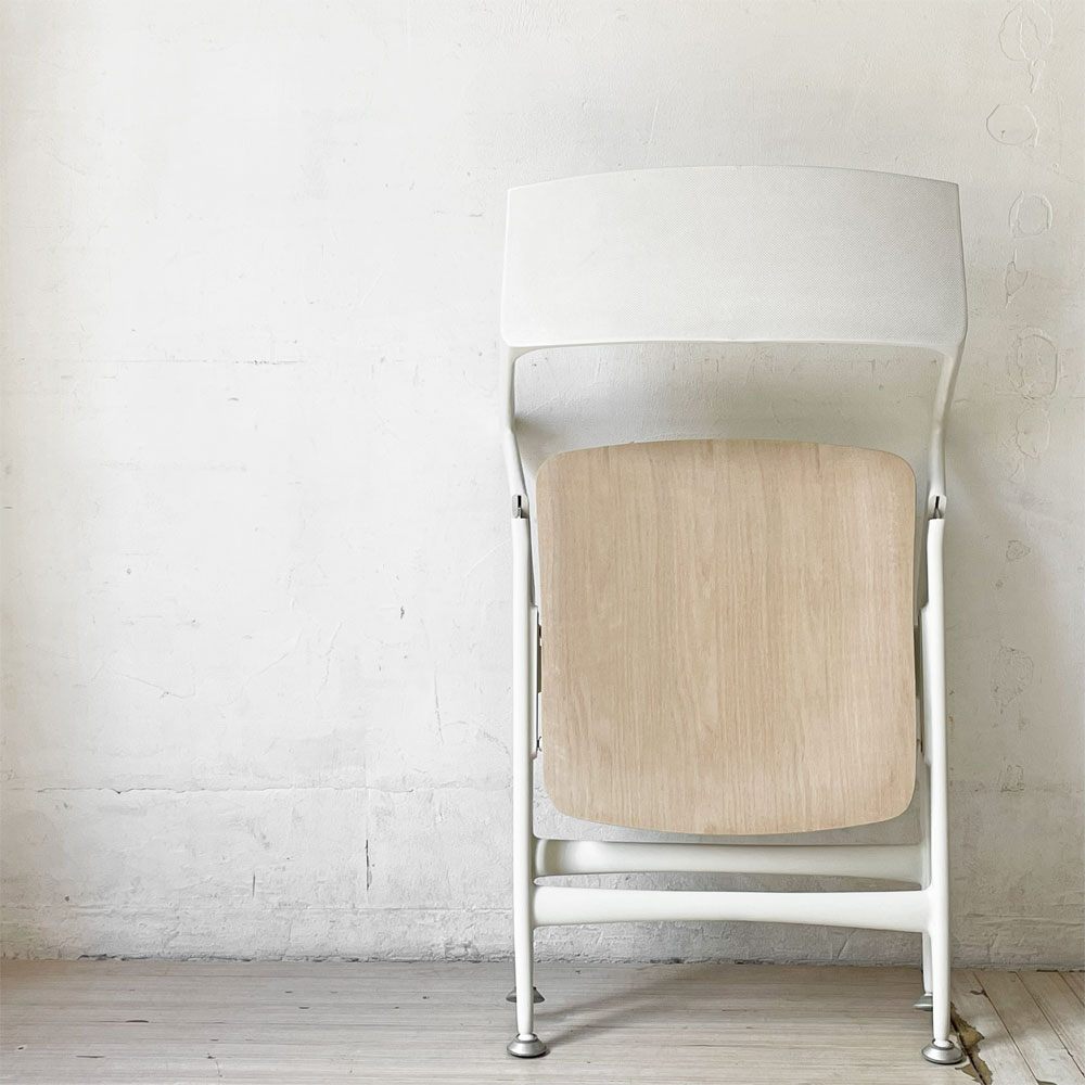 カルテル kartell ドリーチェア Dolly Chair プライウッドシート ホワイトウォッシュ 折りたたみ アントニオ・チッテリオ イタリア 希少廃番 ★