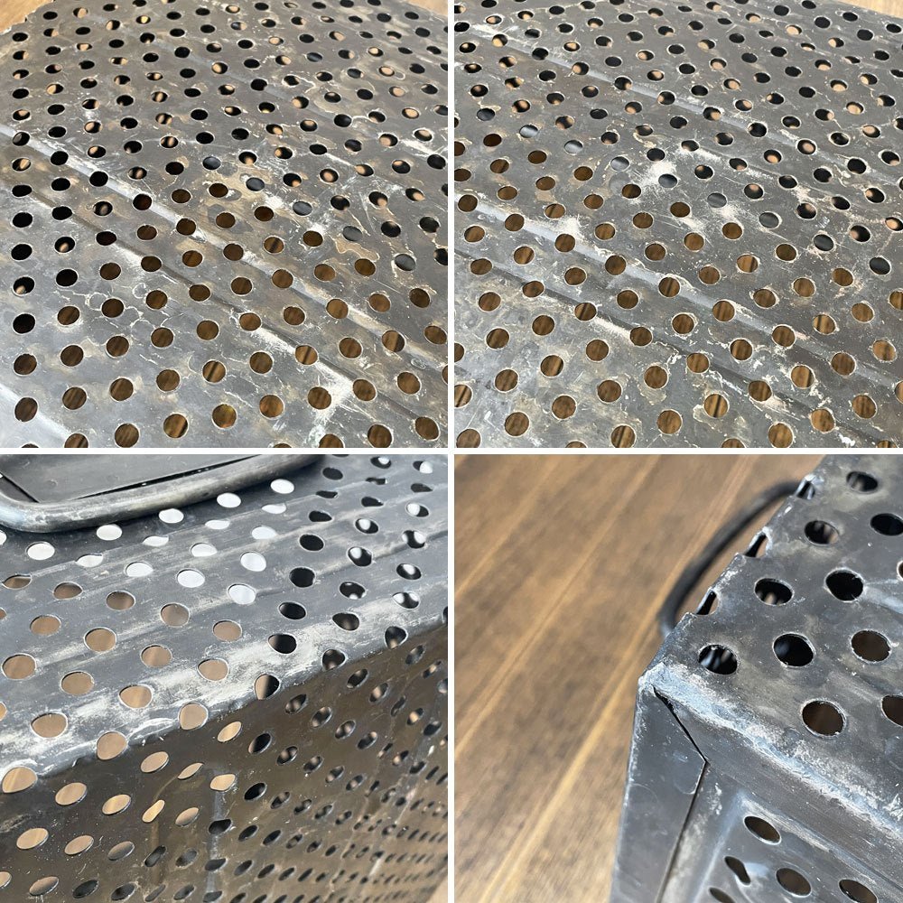 SCHAFER スタッキング ストレージボックス パンチングメタル インダストリアル ドイツビンテージ B ◎