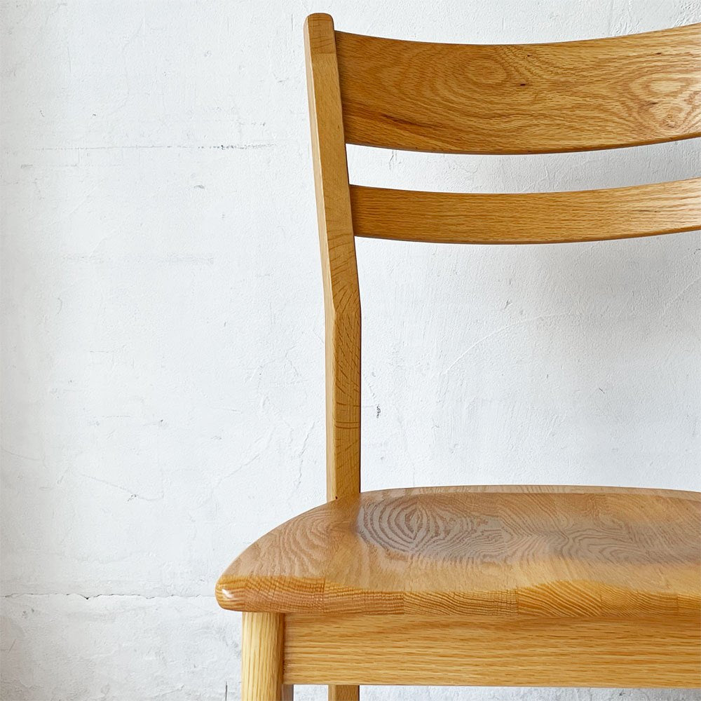 ナガノインテリア NAGANO INTERIOR ハニー Honey ダイニングチェア オーク材 板座 廃盤 B ★