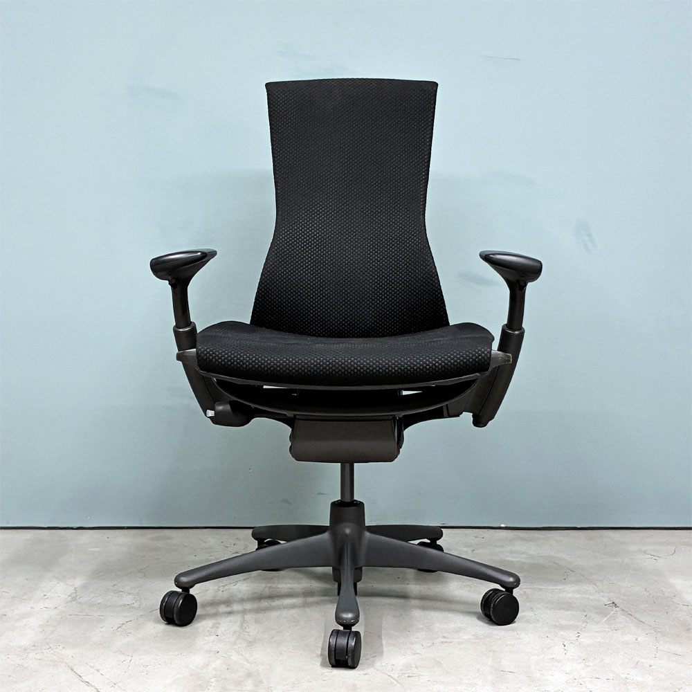 ハーマンミラー Herman Miller エンボディチェア デスクチェア オフィスチェア ジェフ・ウェバー ビル・スタンフ シンク ファブリック ブラック 2013年製 ◎