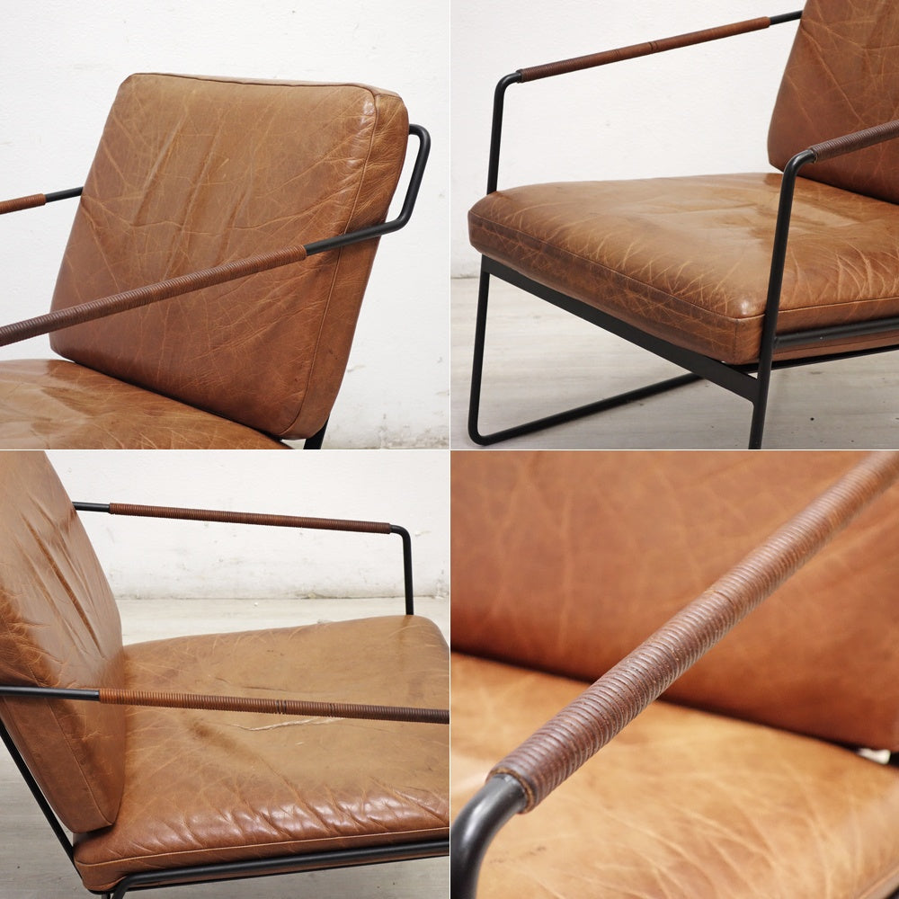 杉山製作所 フェリーチェ ラウンジチェア felice lounge chair エイジングレザーシート インダストリアルデザイン ●