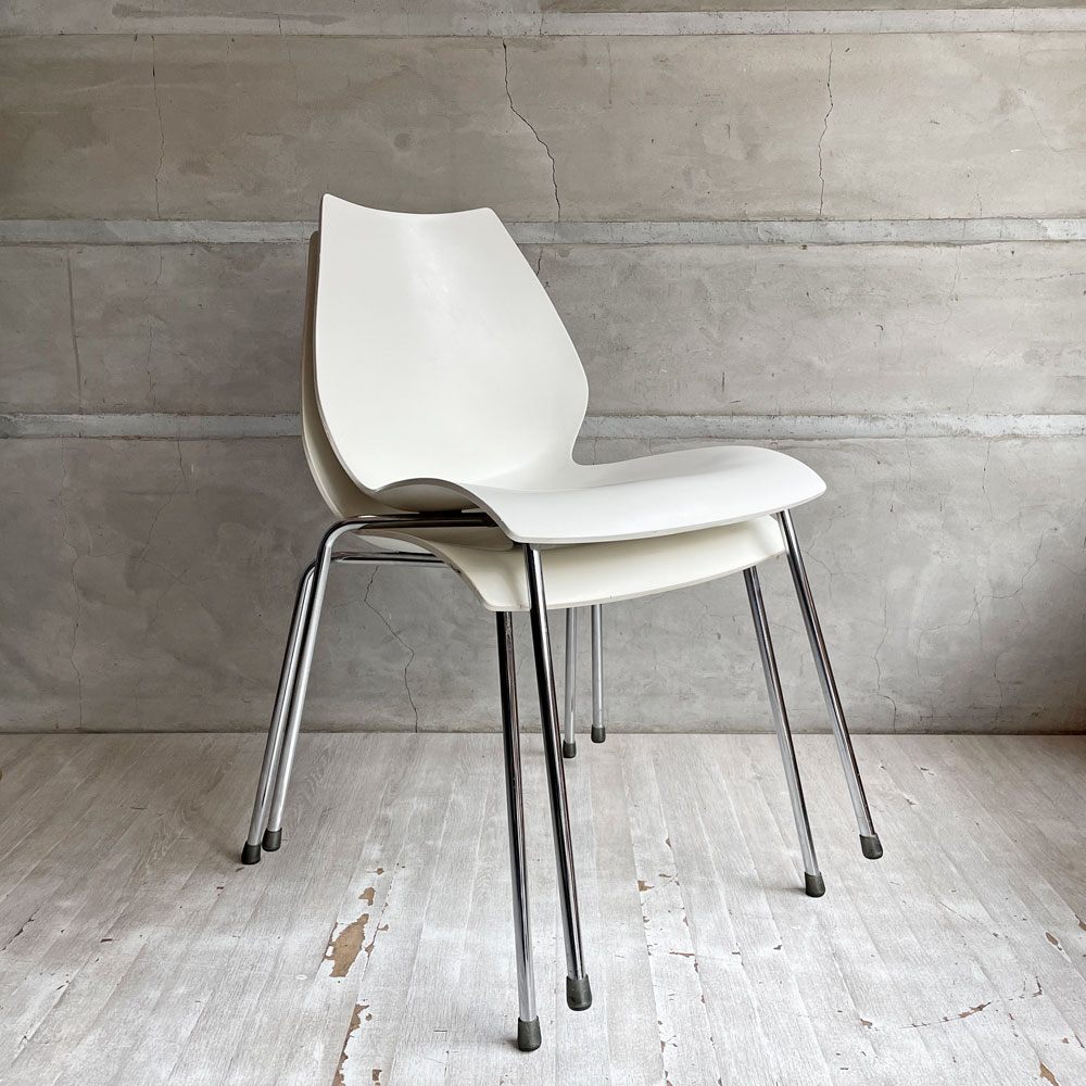 カルテル Kartell マウイチェア Maui サイドチェア 2脚セット ヴィコ・マジストレッティ スタッキングチェア イタリア ♪