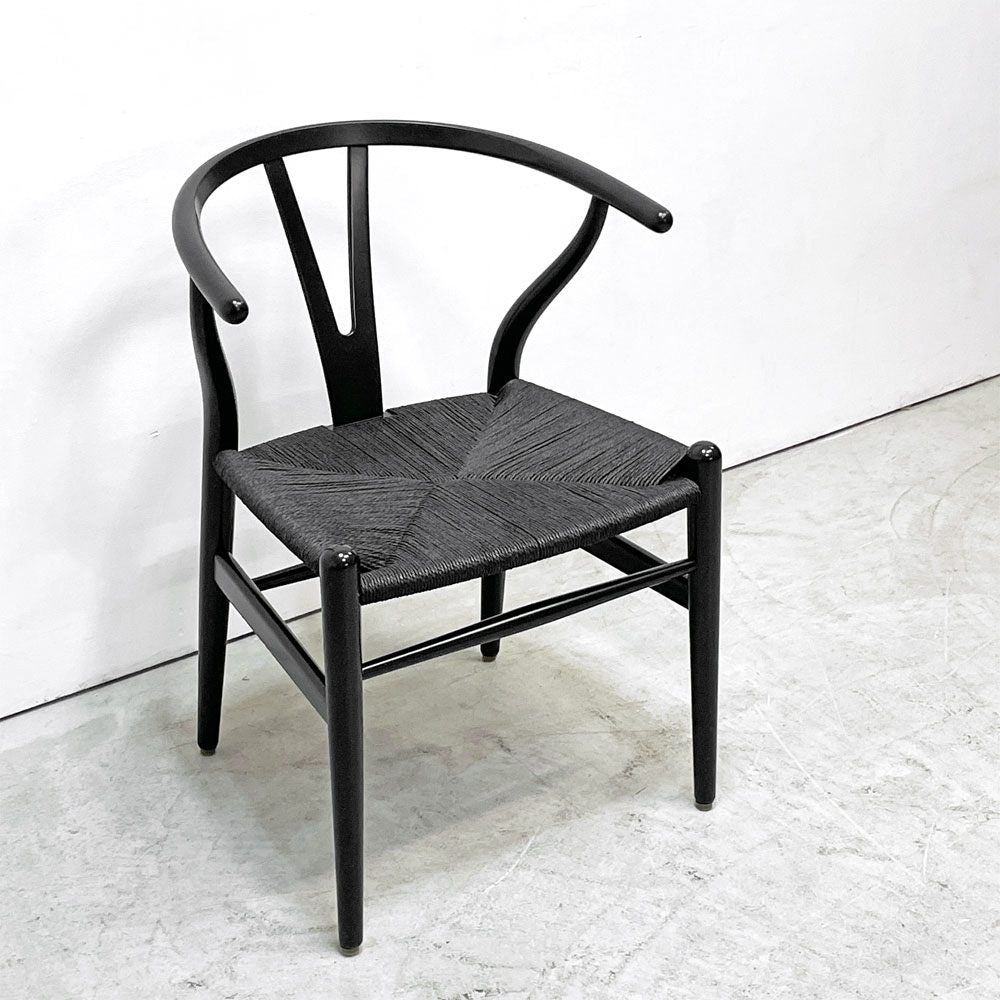 カールハンセン＆サン Carl Hansen & Son CH24 Yチェア ブラックラッカー×ブラックペーパーコード ビーチ材 ハンス・J・ウェグナー デンマーク 北欧家具 日本仕様サイズ B ●