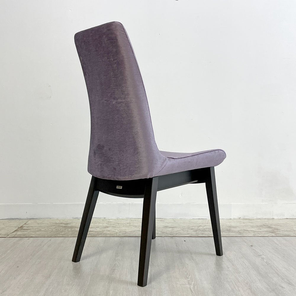 カワジュン KAWAJUN ドリディナチェア DORIDINA CHAIR ファブリック パープル モールドウレタン シンプルデザイン 美品 B ●