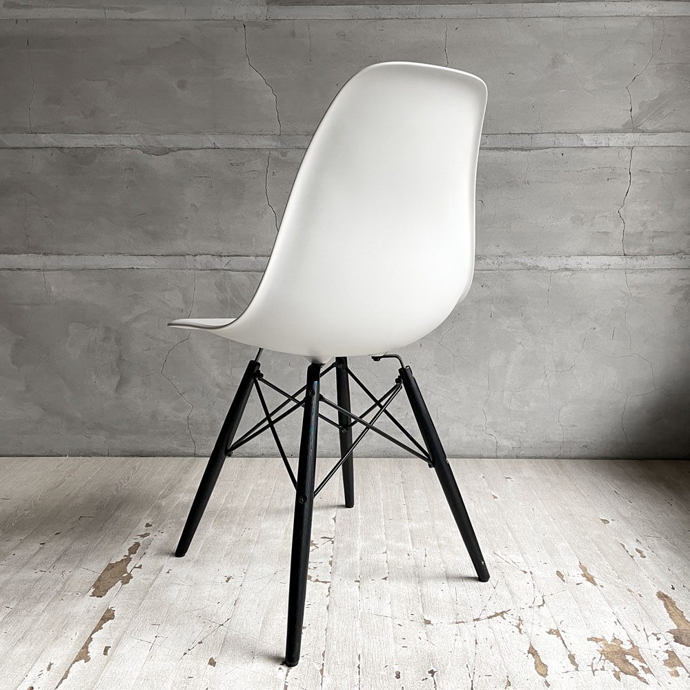 ハーマンミラー HermanMiller サイドシェルチェア ドゥエルレッグ DSW アルパイン × エボニー ポリプロピレン製 イームズ ミッドセンチュリー ♪