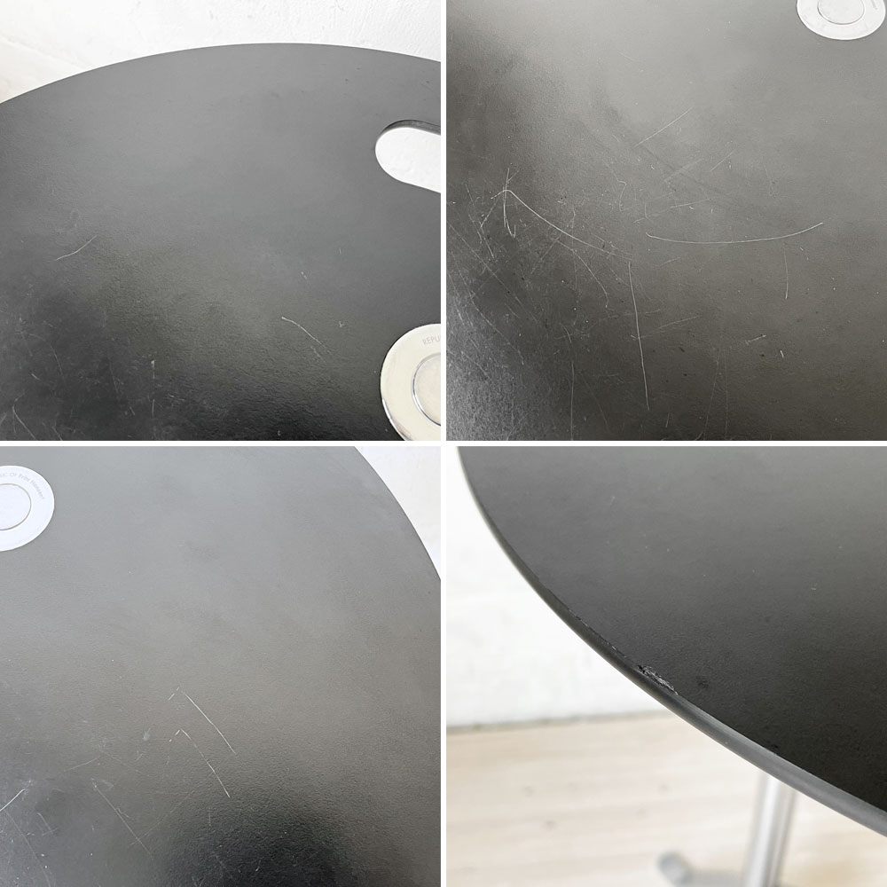 フリッツハンセン Fritz Hansen リトルフレンド LITTLE FRIEND サイドテーブル ブラック×クローム キャスパー・サルト 定価￥163,900- ★