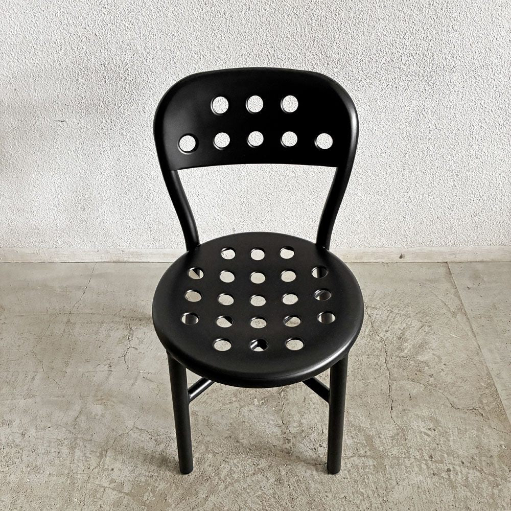 マジス MAGIS パイプチェア Pipe Chair ダイニングチェア パンチングシート アームなし ブラック 屋外使用可 ジャスパー・モリソン 未使用品 定価￥90,200- 〓