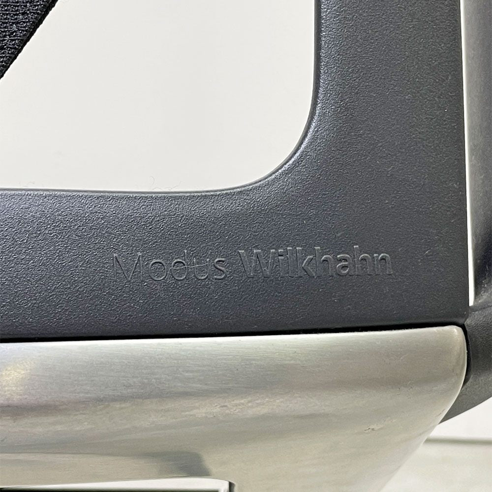 ウィルクハーン Wilkhahn モダス Modus デスクチェア オフィスチェア ミドルバック アーム付 グレー 座面昇降 ●