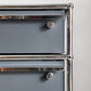 ユーエスエムハラー USM Haller モジュラーファニチャー Modular Furniture デスクワゴン ロールボーイ 2ドロワー アントラサイト 鍵欠品 ■