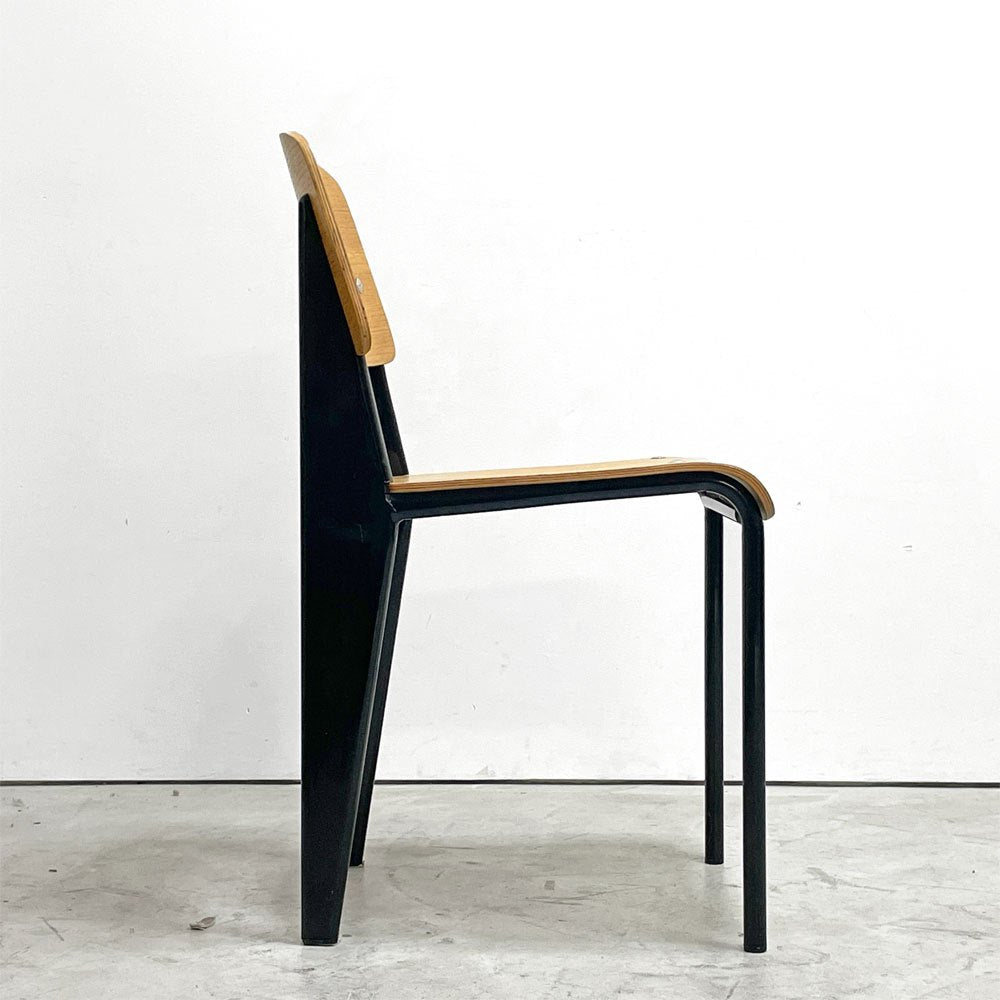 スタンダードチェア Standard chair リプロダクト ナチュラルオーク×ブラック ジャン・プルーヴェ Jean Prouve 名作椅子 A ●