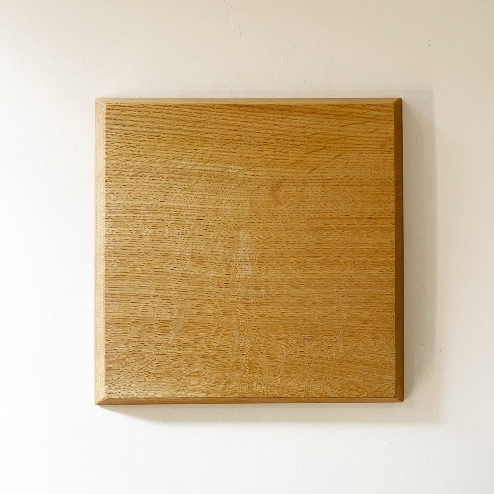 富井貴志 シカクル shikakuru 四方皿 20×20cm ナラ材 角皿 スクエアプレート 木工 現代作家 定価￥10,500- B ◎