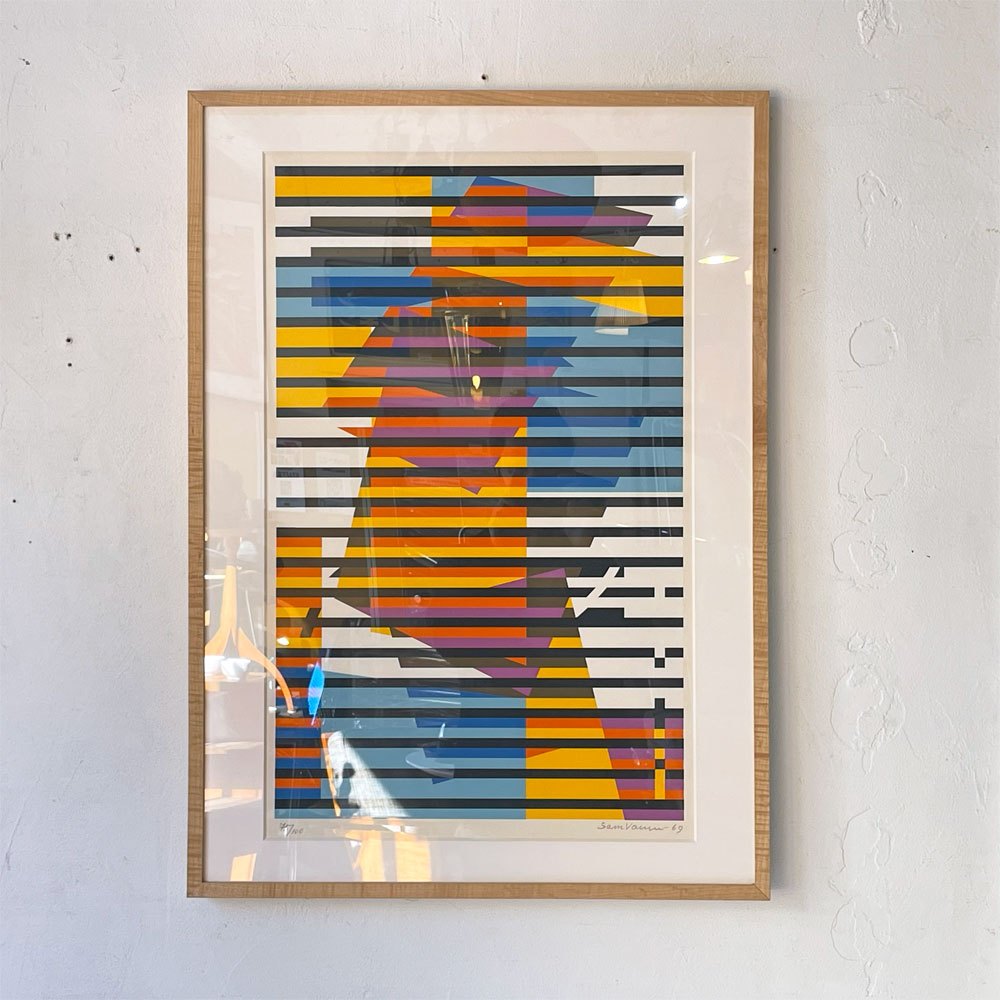 サムバンニ Sam Vanni コンポジション Composition シルクスクリーン A2相当サイズ 額装品 ★