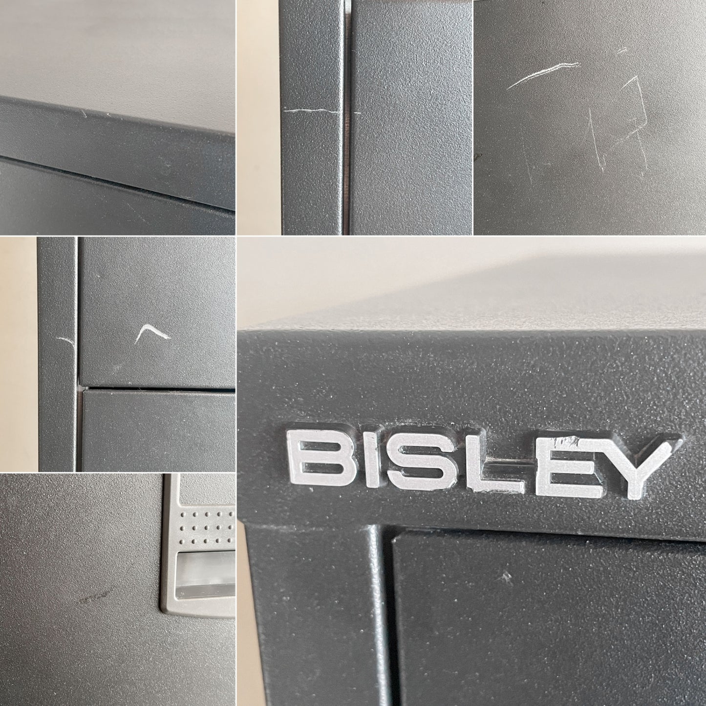 ビスレー BISLEY ファイリング デスクキャビネット ブラック 4ドロワー A4サイズ オフィス家具 鍵付き 英国 廃番 ■