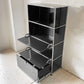 ユーエスエムハラー USM Haller モジュラーファニチャー Modular Furniture キャビネット シェルフ 1列4段 旧型 スイス ★