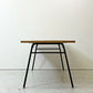 モモナチュラル MOMO Natural ダイニングテーブル PARQUET TOP オーク材 W142cm ISO STEEL LEG ナチュラルモダン ●