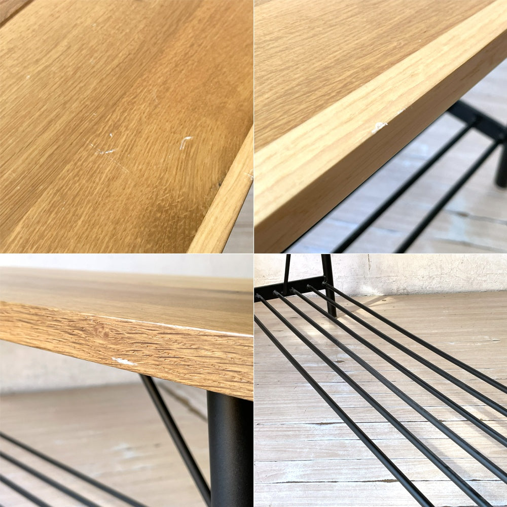 クラッシュゲート CRASH GATE ノットアンティークス knot antiques ルーイ LOEI ダイニングベンチ W120cm オーク無垢材 インダストリアル 廃盤 関家具 ★