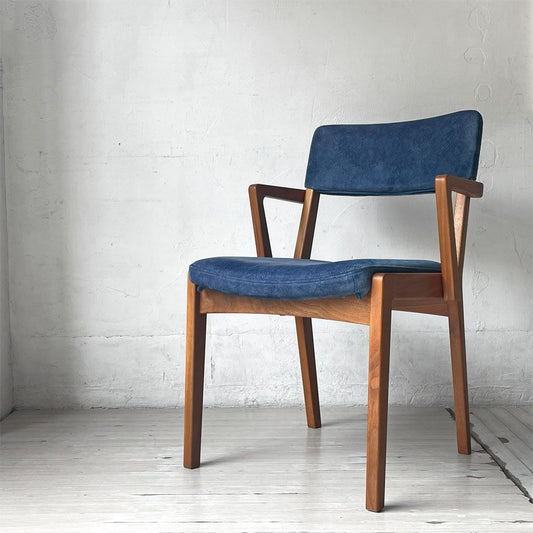 ナガノインテリア NAGANO INTERIOR DC349 アームチェア ウォールナット材 合皮張 参考価格￥49.500- B ★