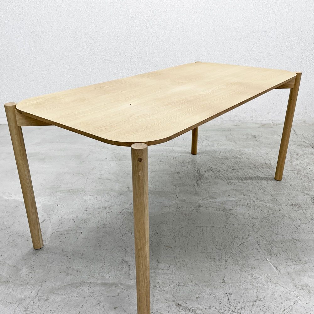 カリモクニュースタンダード Karimoku キャストール ダイニングテーブル CASTOR TABLE 150 国産ナラ材 ピュアオークカラー 定価145,200円 〓