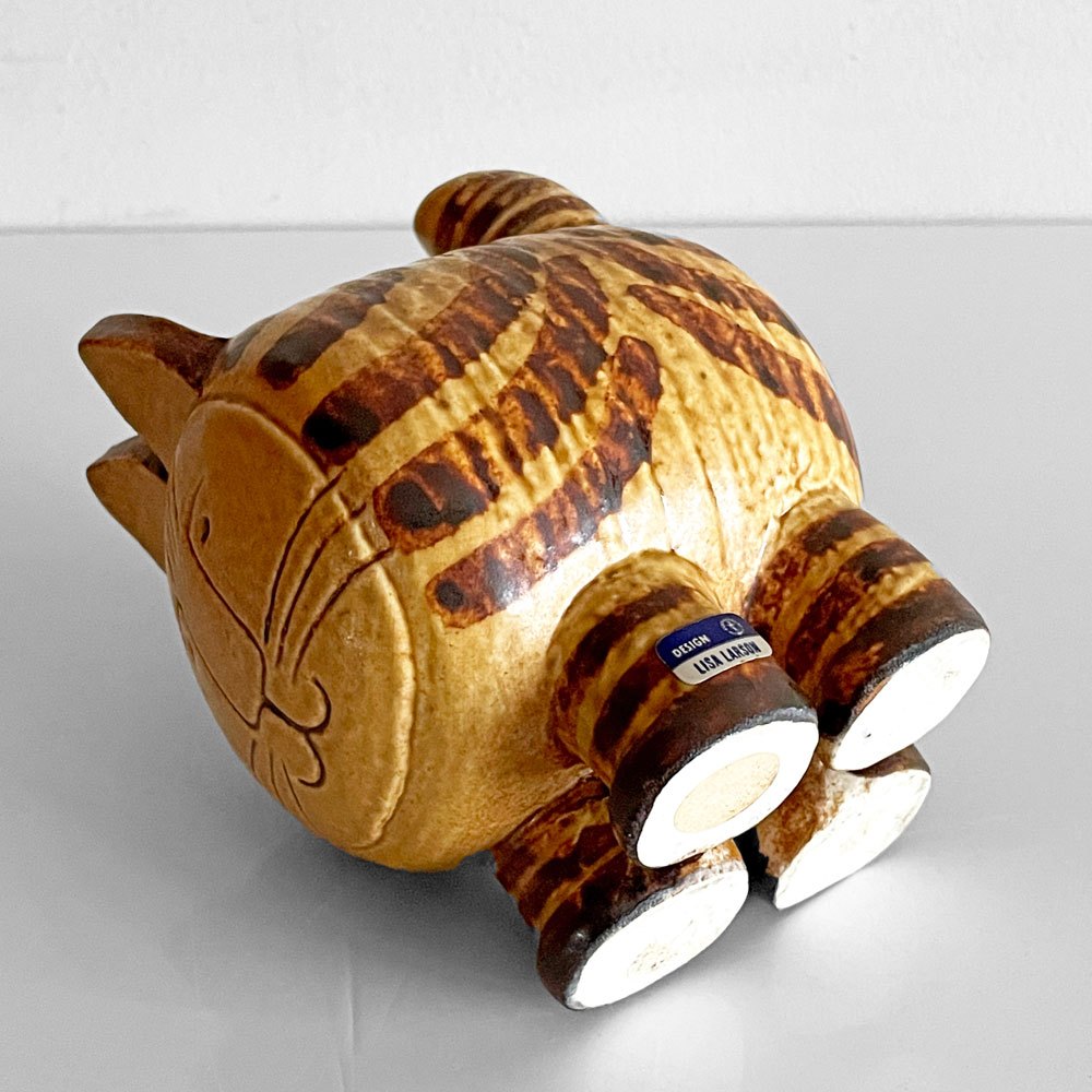 グスタフスベリ GUSTAVSBERG 猫 JURA Stora Katt フィギュリン 置物 リサラーソン Lisa Larson ビンテージ 北欧雑貨 ■