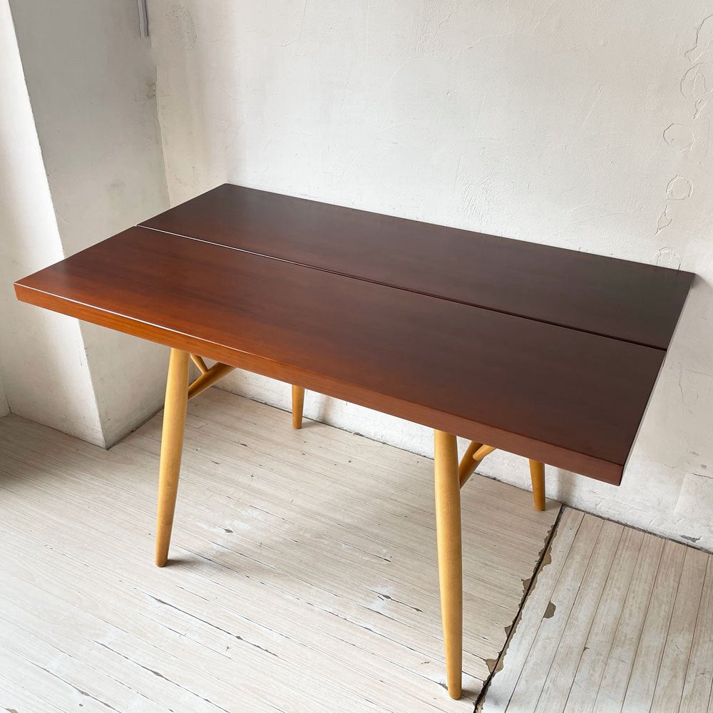 アルテック artek ピルッカテーブル Pirkka Table ダイニングテーブル 120cm イルマリ・タピオヴァーラ ブラウン×ハニー 廃番 希少 ★