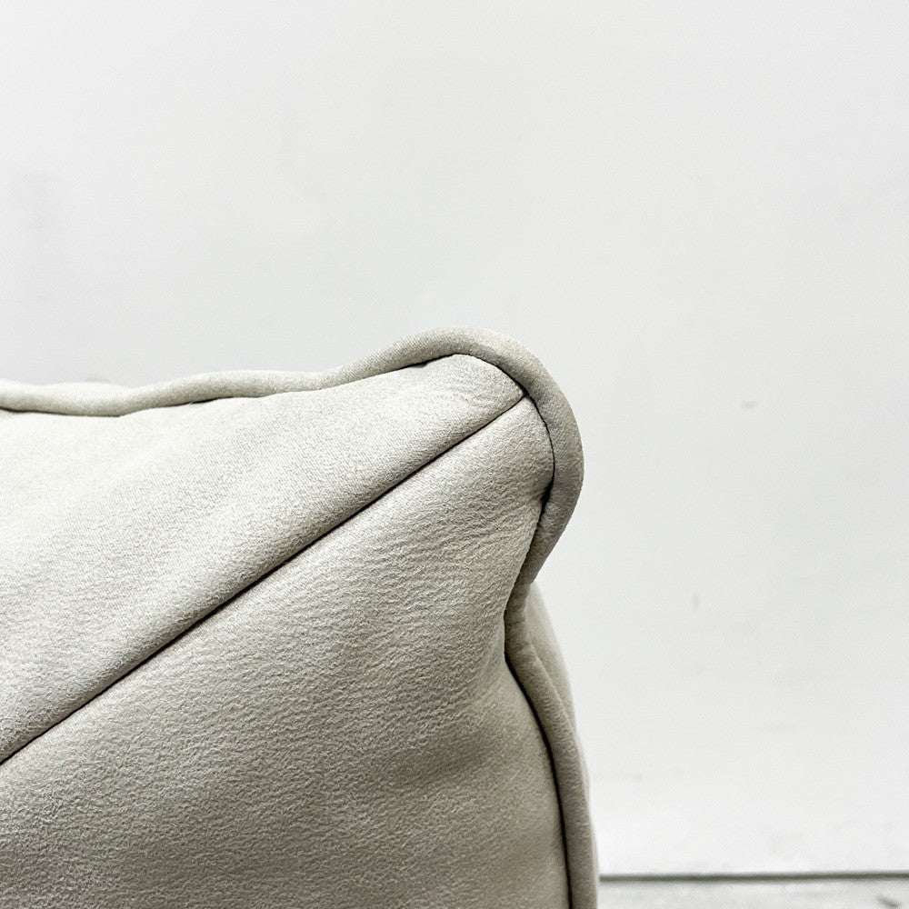 リラックスフォーム RELAX FORM アルフレード ALFREDO ソファ 背クッション ハイタイプ プラチナグレー 置き型クッション レザーテックス H52cm 関家具 展示品 美品 ●