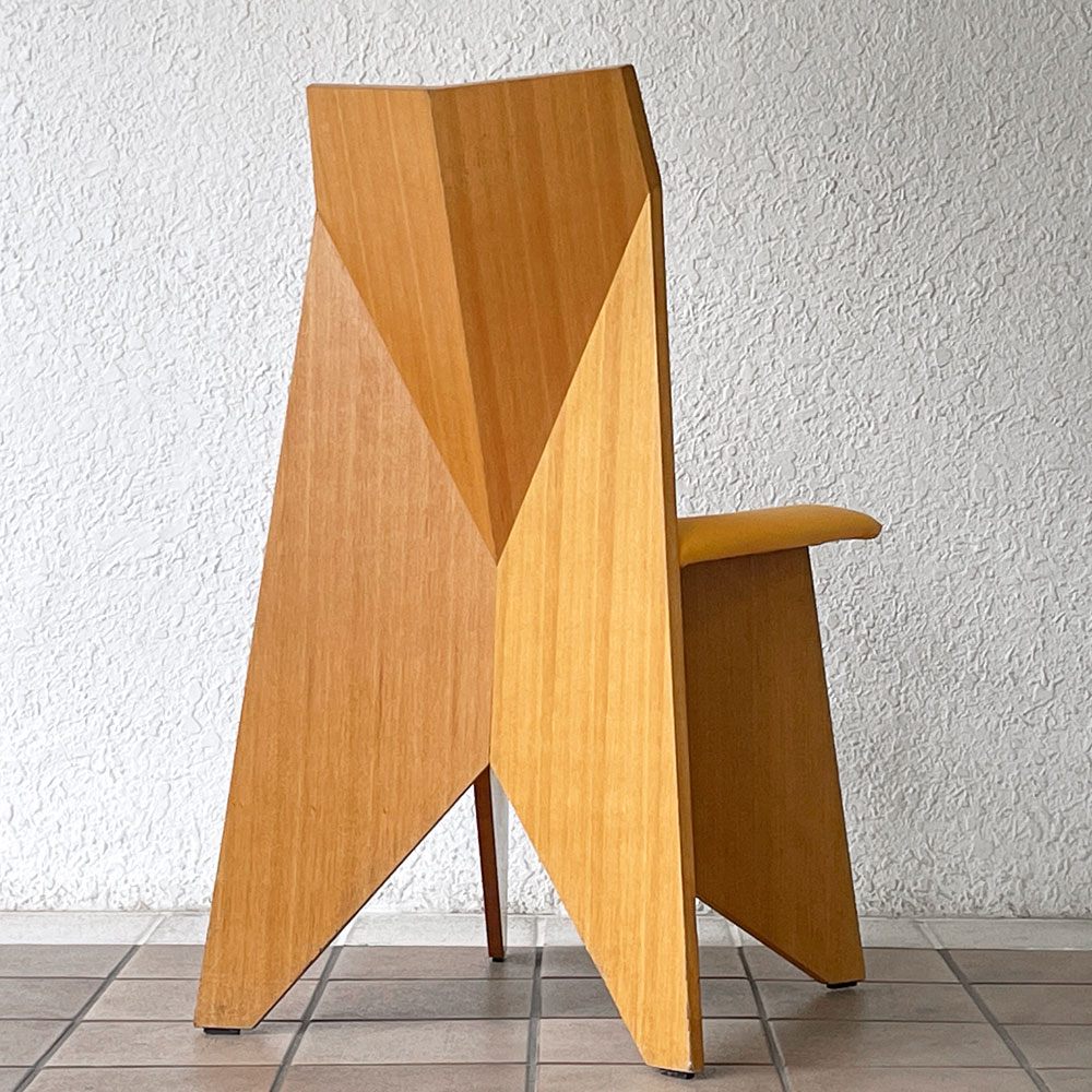 ◇ ミネルバ MINERVA 折り紙チェア 鶴 TSURU ローバック 座クッション 合皮 笠松栄 希少