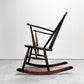 アーコール Ercol クエーカー ロッキングチェア アームチェア コロニアル ブラウン エルム材 ビーチ材 UKビンテージ 英国家具 ●