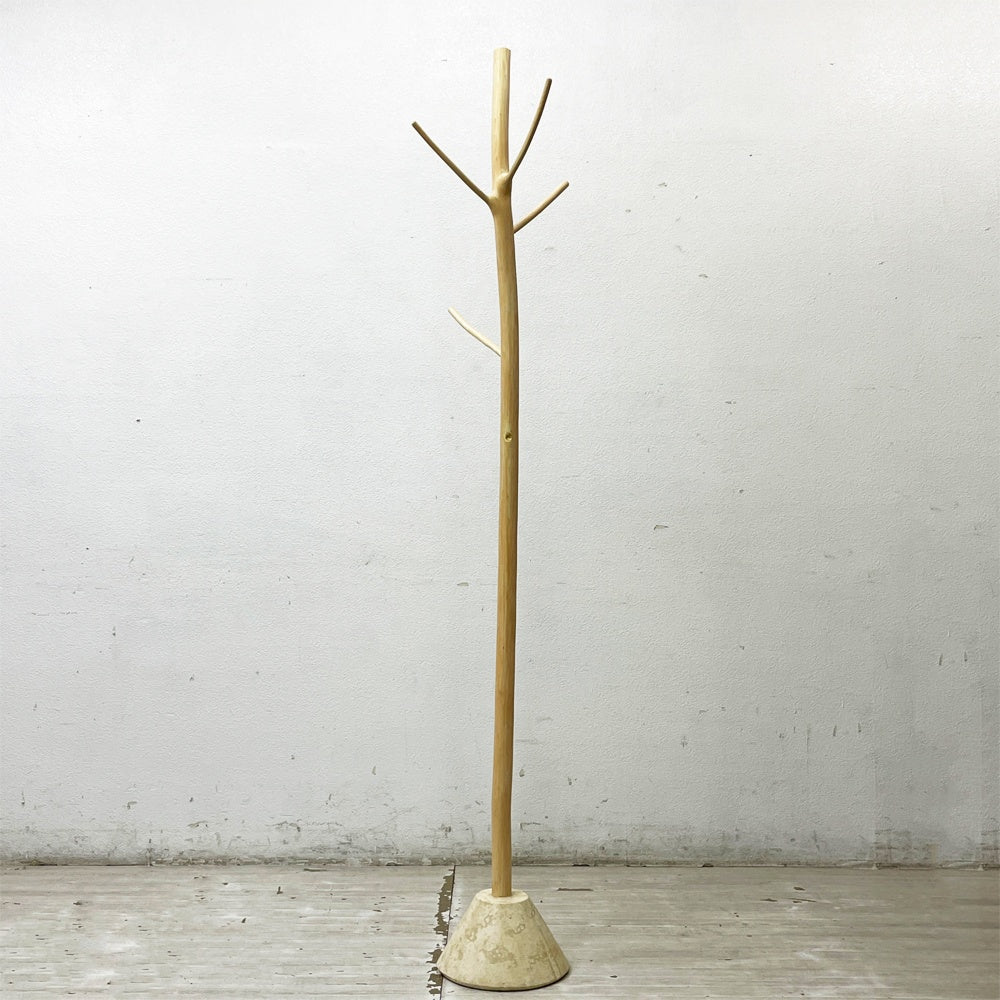イデー IDEE ウッデンコートツリー Wooden Coat Tree コートスタンド コートハンガー タマリン材×マクタン石 H183cm 定価￥33,000- ●