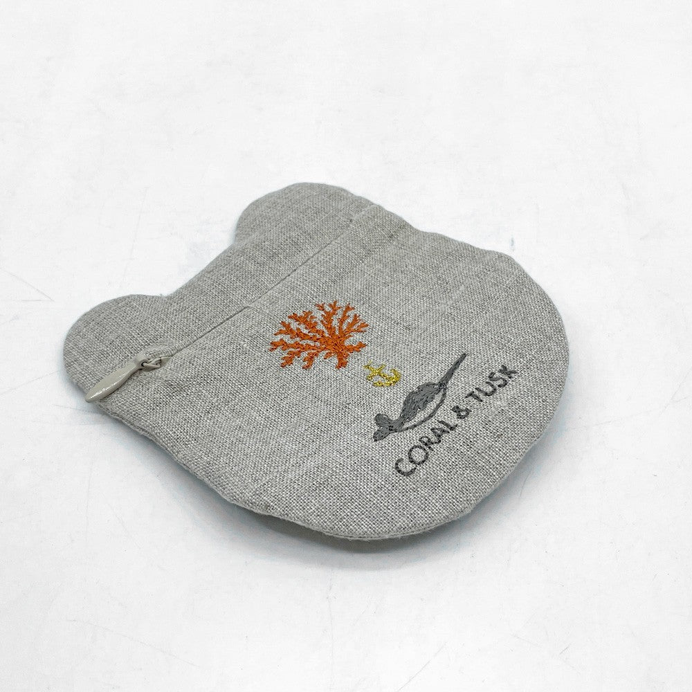 コーラル・アンド・タスク coral&tusk Lucky Frog with Bell Pouch ポーチ ステファニー・ハウズリー Stephanie Housley's リネン 刺繍 ●