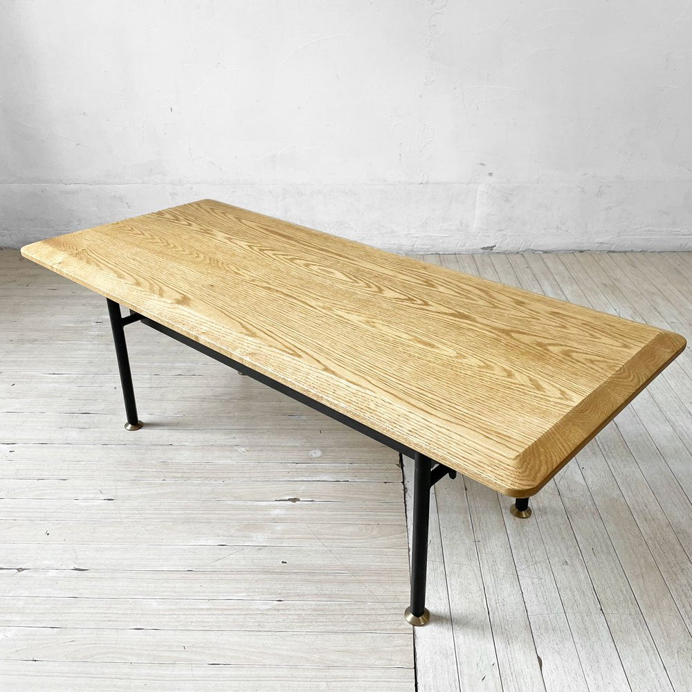 モモナチュラル Momo natural ヴェント VENT EDGE TOP/Low BS LEG 40 ローテーブル Low table センターテーブル オーク無垢材 定価 \47,000- ★