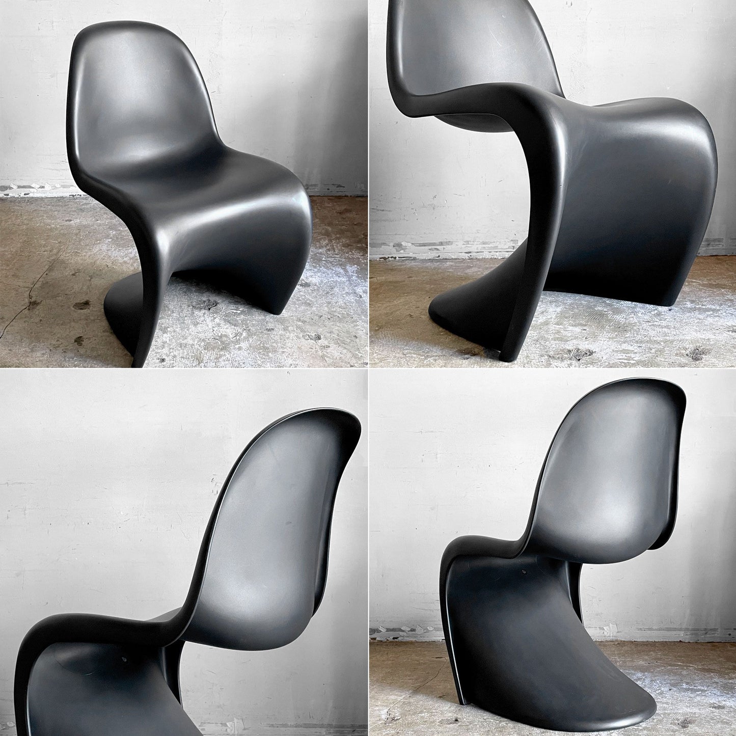 ヴィトラ vitra パントンチェア ダイニングチェア スタッキングチェア ディープブラック ヴェルナー・パントン Panton ミッドセンチュリー スペースエイジ ■