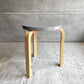 アルテック artek スツール60 Stool 60 グレーラッカー 3本脚 Lレッグ アルヴァ・アアルト スタッキング 2023年製 北欧家具 定価￥46,200- ♪