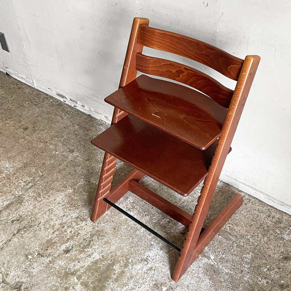 ストッケ STOKKE トリップトラップ TRIPP TRAPP ベビーチェア キッズチェア S/N3～ ブラウン ノルウェー 北欧家具 A ■