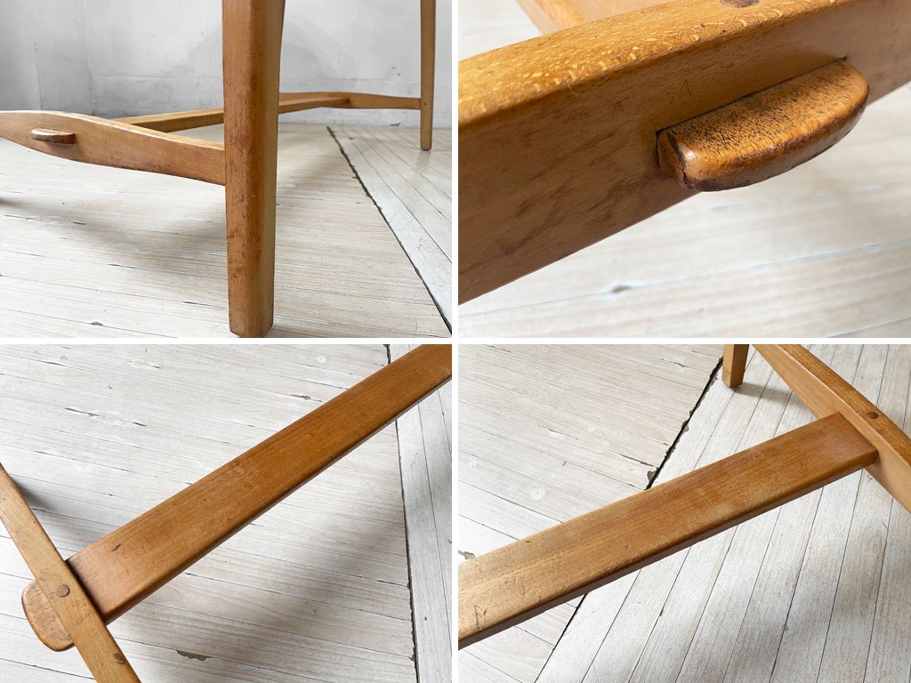 アーコール ercol トレッスル Trestle ダイニングテーブル エルム材 ビーチ材 UKビンテージ 英国家具 希少 ★