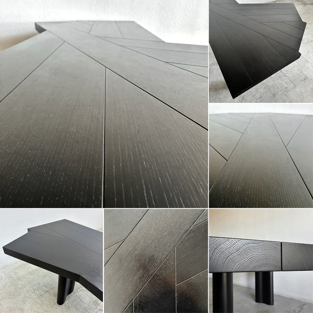 カッシーナ Cassina ヴェンタリオ 511 VENTAGLIO テーブル 無垢オーク材 ブラック塗装 W235cm シャルロット・ペリアン 参考定価約263万円 〓