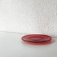 【29D】辻和美 Kazumi Tsuji レッド red ガラスプレート Φ15.5cm 個展作品 2016年 ファクトリーズーマー factory zoomer 現代作家 ◎
