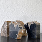 オーク ペトリファイド ウッド OAK Petrified Wood 珪化木 ブックエンド 本立て オブジェ ベージュ系 ウッドストーン 鉱石 ◇