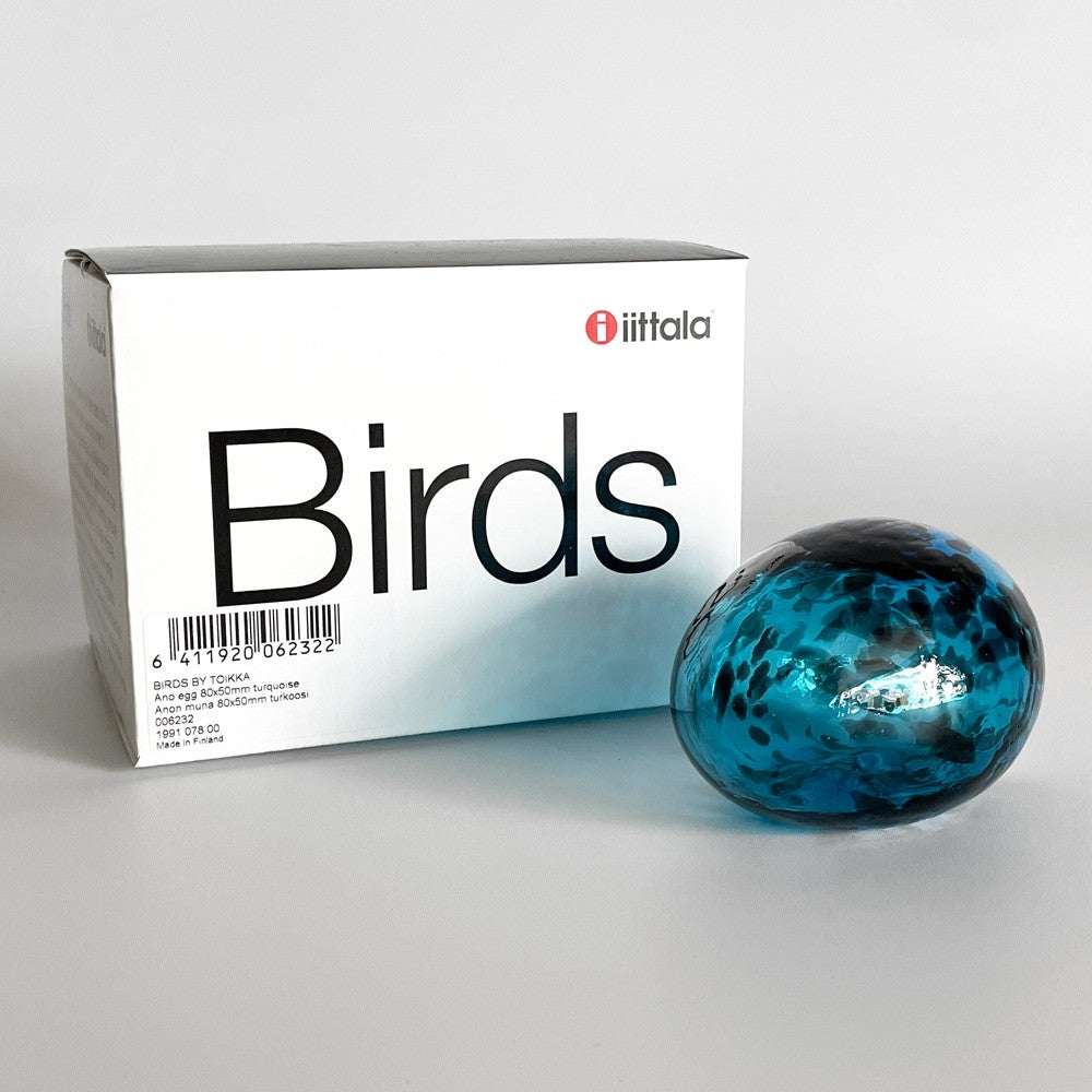 イッタラ iittala バーズバイトイッカ Birds by Toikka アノ・エッグ Ano Egg ターコイズ 2012年 SCOPE別注 フィギュリン オイバ・トイッカ Oiva Toikka イッタラバード 北欧雑貨 箱付 ■