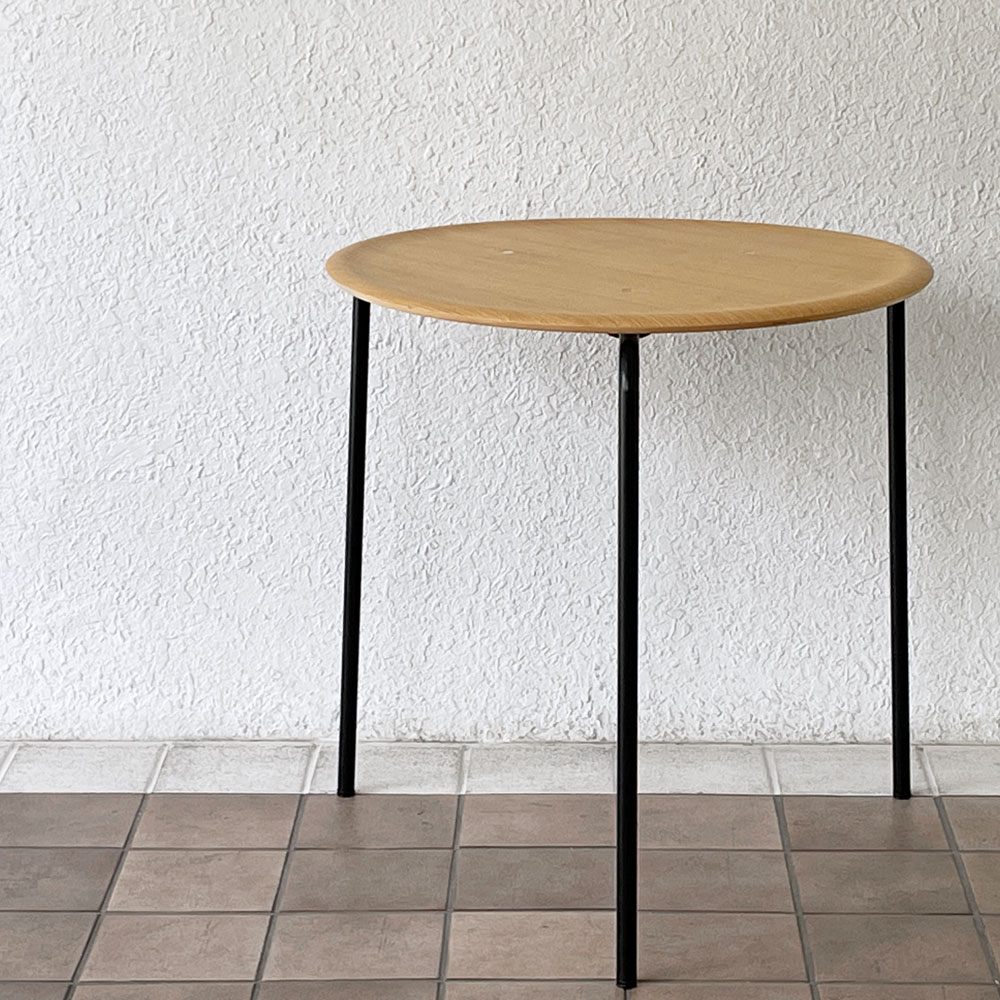 エンゲルブレヒト Engelbrechts ケヴィ KEVI 2010 ダイニングテーブル オーク材 プライウッド カフェテーブル 70cm 3本脚 ヨルゲン・ラスムッセン デンマーク 未使用品 ◇