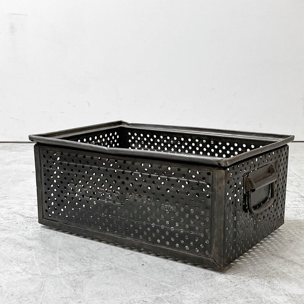 SCHAFER スタッキング ストレージボックス パンチングメタル インダストリアル ドイツビンテージ B ●