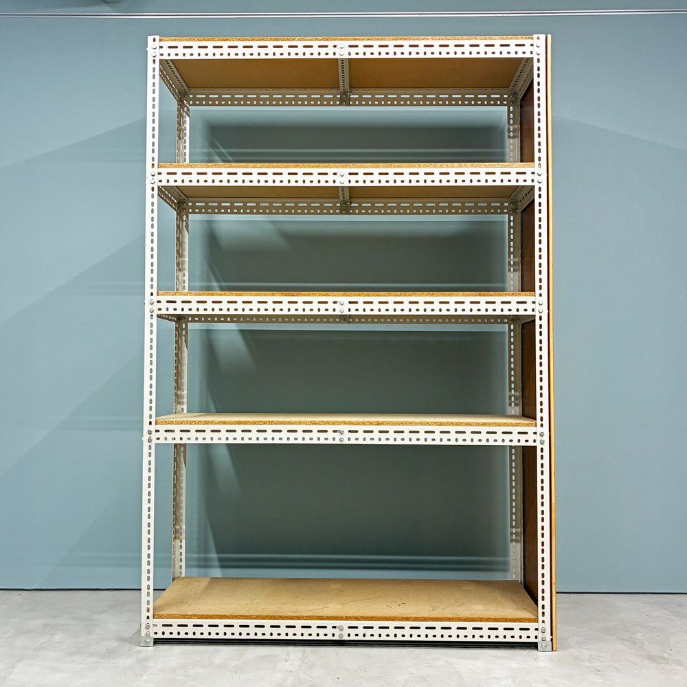 リオン LYON アングルシェルフ SLOTTED ANGLE SHELF 5段 オープンシェルフ W134 x D52 x H200cm P.F.S取扱 ◎